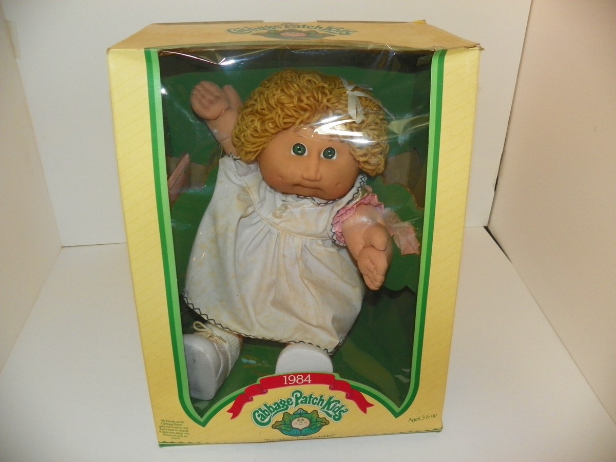1984 cabbage patch doll with Evangeline Ada new in open box pink outfit