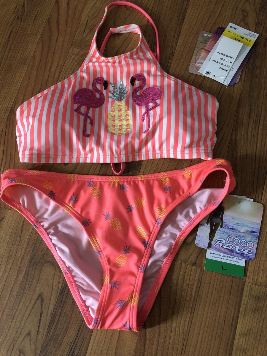 Coco Rave Pineapple Express Bikini NWT Top Sz M/L Bottom Sz L | eBay