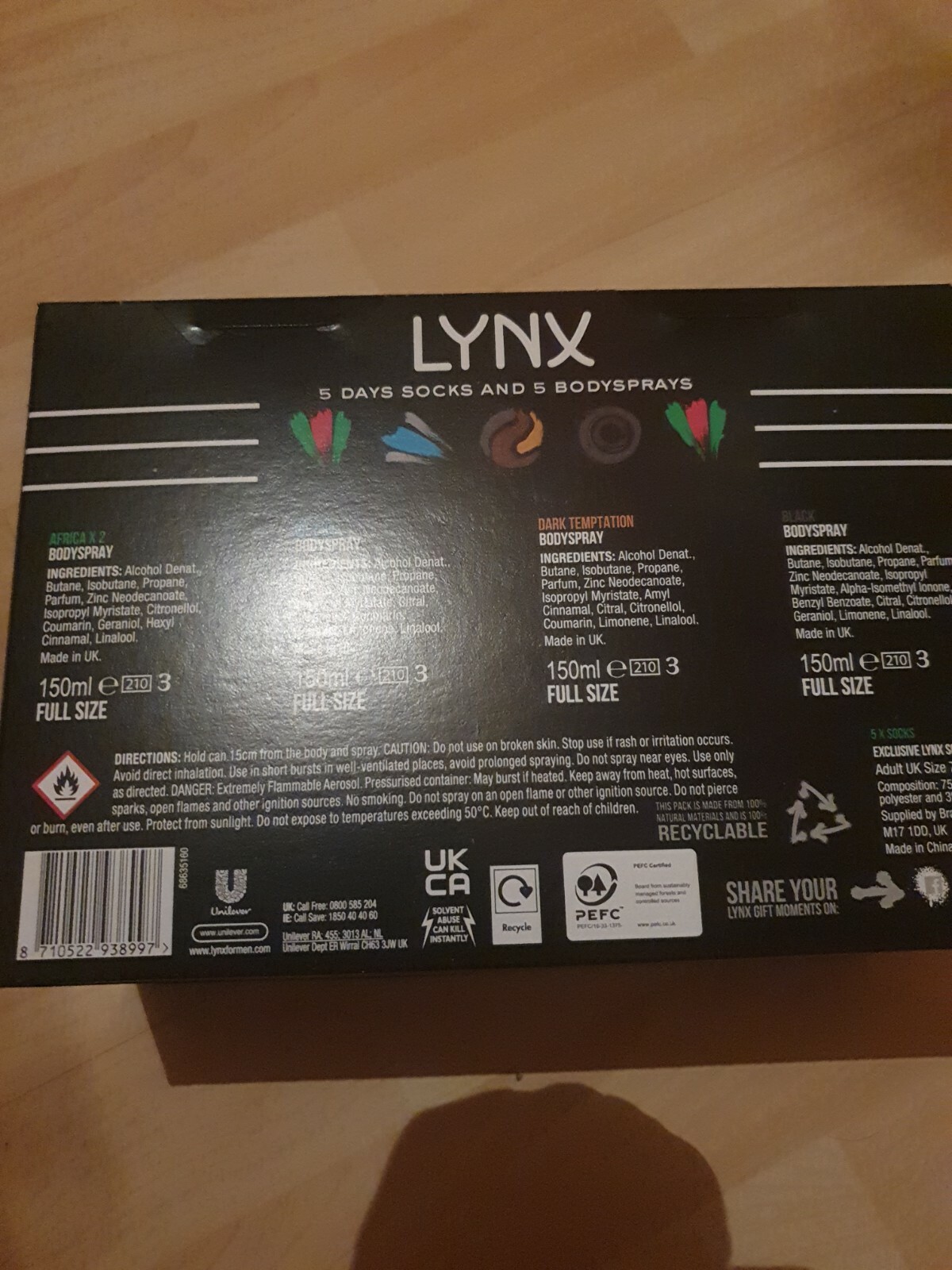 Lynx 5 Day Socks & Body Sprays Gift Set 2020 for sale online eBay