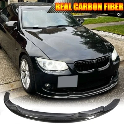 REAL CARBON Front Bumper Lip Splitter For BMW 325i E92 E93 LCI M-Sport 2010-13 - Image 1 of 4