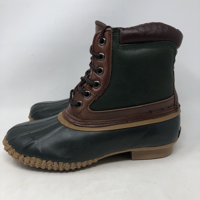 Lands End Duck Boots 8M Thinsulate Mens Winter Rain Steel Shank Rubber Lace Up | eBay