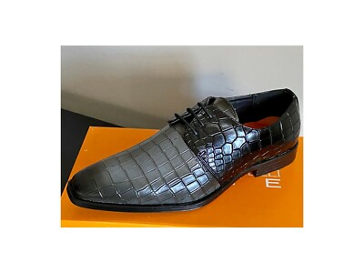 Antonio Cerrelli 6729 Grey Black Gator Print Lace Up Shoe | eBay display picture 3