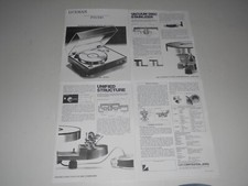 Luxman PD 300 Vacuum Turntable Brochure 1981 Audiophile 4 pages, Specs, Article