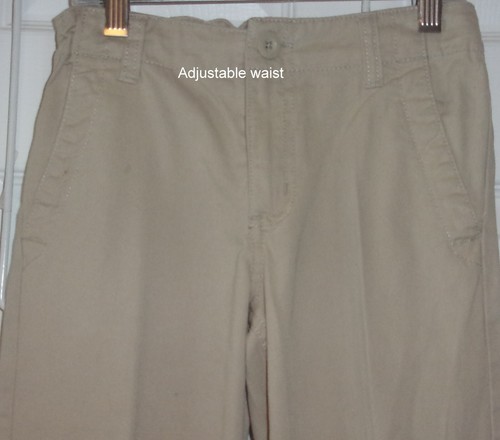 Boys size 7 (3 piece) suit; navy blue striped blazer, checked shirt & khaki pant - Picture 9 of 12