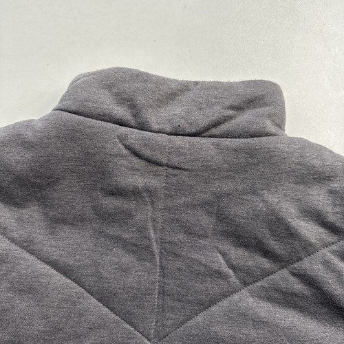 Three Dots Womens Large Quilted Step Hem Knit Jacket Gray LARGE Zipper RETURN - Picture 14 of 14