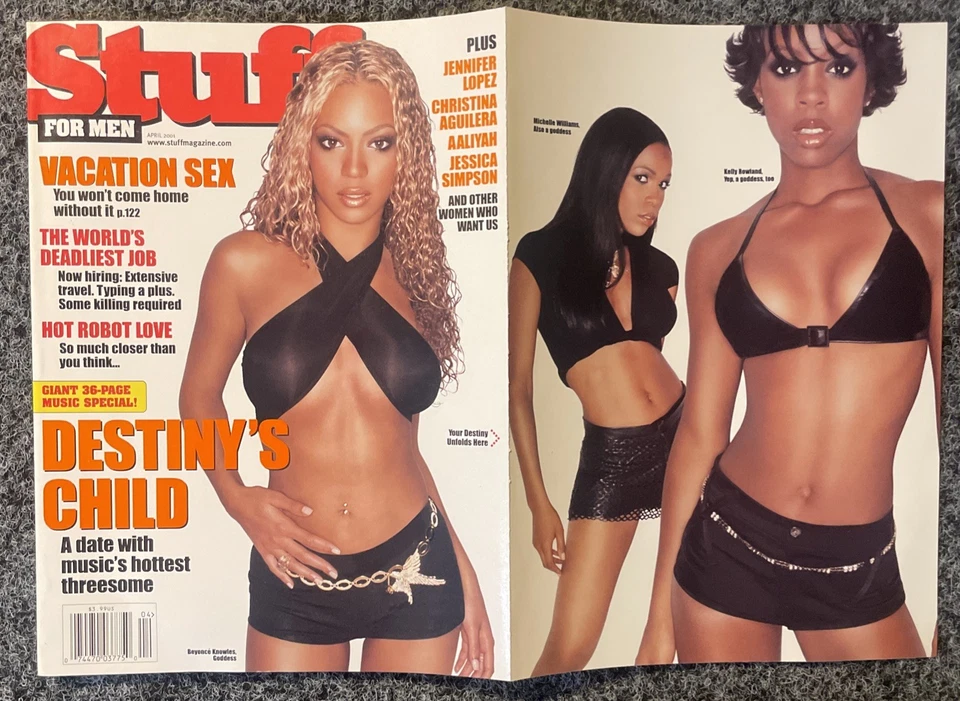 STUFF Magazine Beyonce/DESTINY’s CHILD  Apr 2001 #17 - No Address label - VG Foto 4 de 4