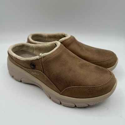 Skechers Easy Going Latte 2 Shoes Womens 7 Tan Beige Slip On Mules Clogs 167870