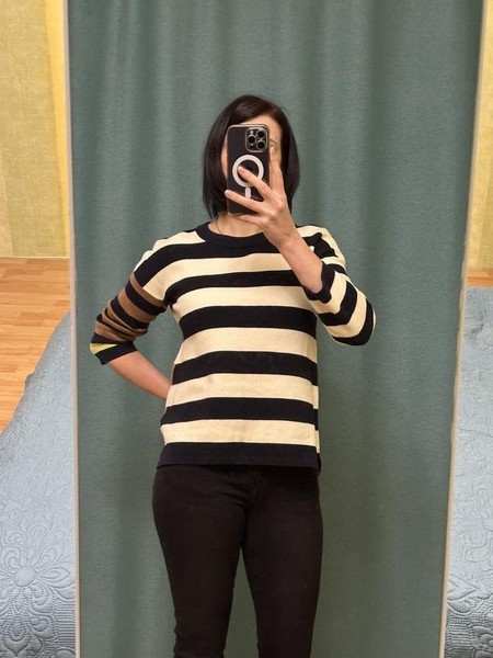 Women White Stuff Sweater Navy Cashmere 36 / S /
