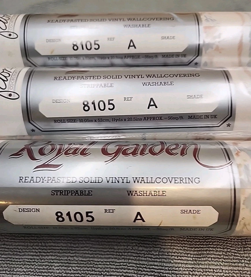 Revestimiento de pared de vinilo Fabrelle Royal Garden 8105 de colección (3) rollos 56 pies² ea Foto 2 de 4