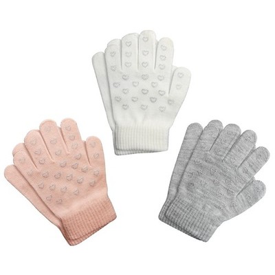 EvridWear Kids Magic Stretch Pretty Gloves For Girls 3 Pairs/Pk 