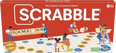 《NEW》Hasbro Gaming Scrabble Board Game, Classic Word Games Family Games, 8+