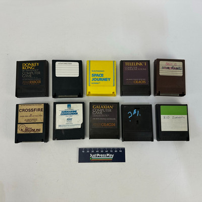 Lot of 10 Atari 400 800 8 Bit Carts Donkey Kong Cross Fire Galaxian Diagnostic++