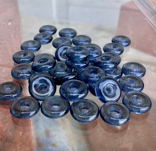 Montana Donut Rings 8mm 30 Pcs Large Hole Rondelle Czech Glass Beads - Picture 4 of 5