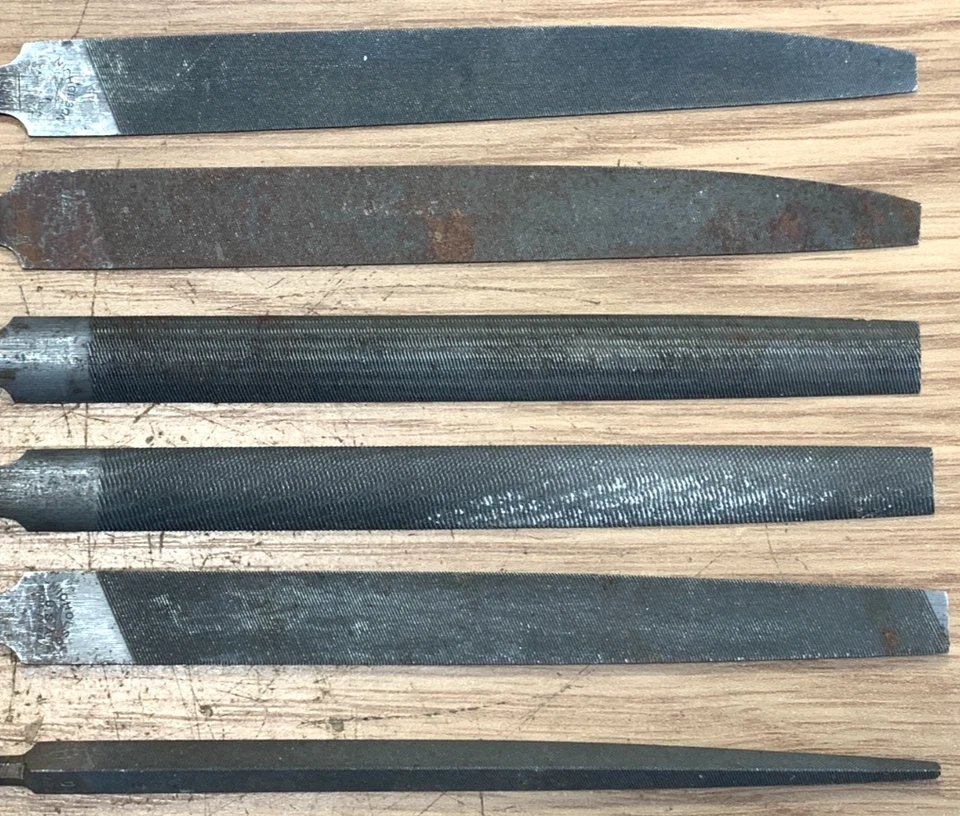 Archivos Nicholson 6 piezas Cuchillo, 2º Corte, Molino/Bastardo, XF 0 LOTE Hecho en EE. UU. EN MUY BUENA CONDICIÓN Foto 3 de 4