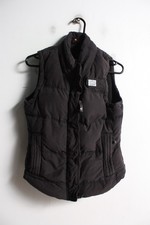 Superdry Womens Academy Gilet Jacket - Black - Size Medium M (I77)