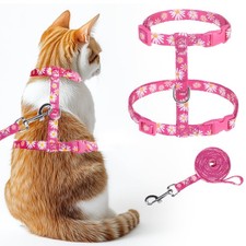 Escape Proof Cat Harness Leash Set Adjustable Reflective No Pull All Size Cats
