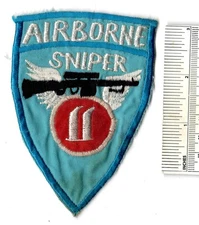 Korean War 11th AIRBORNE SNIPER US Army Div Paratrooper Korea Cloth Patch