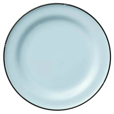 Oneida L2105009119 Luzerne Tin Tin Blue 6.75'' Coupe Porcelain Plate - 2 Doz