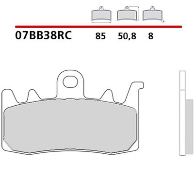 BREMBO FRONT BRAKE PAD KIT FOR DUCATI PANIGALE CORSE 18-19 COD. 07BB38RC