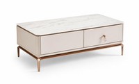 Moderner Couchtisch Mit Marmoroptik Und Elegantem Metallrahmen