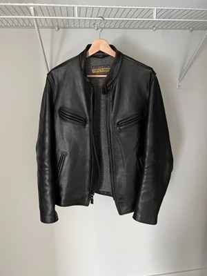 Schott P665 Asset Horween Leather Jacket Small Cafe Racer American Made Riding