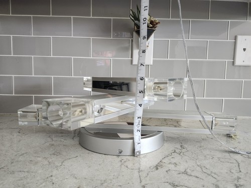Hexagon Styled Light Brushed Nickel LED Flush Mount Ceiling Light Fixture - Bild 6 von 13
