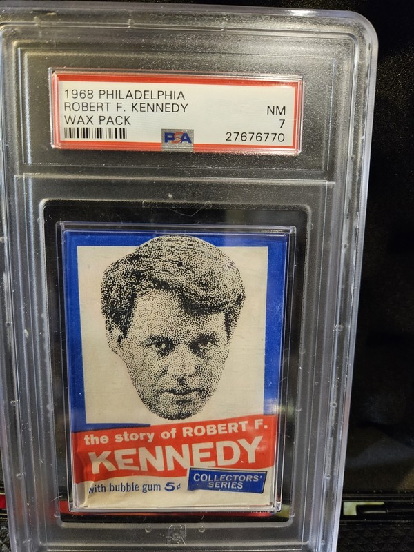 1968 PHILADELPHIA ROBERT F KENNEDY WAX PACK PSA 7 NM