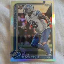 2025 Topps Chrome Tate Ratledge #383 Detroit Lions Rookie Football NFL Card