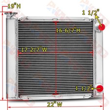 22 W X 19 H Universal 3 Rows Aluminum Radiator For Chevy Sbc 350 Double Pass