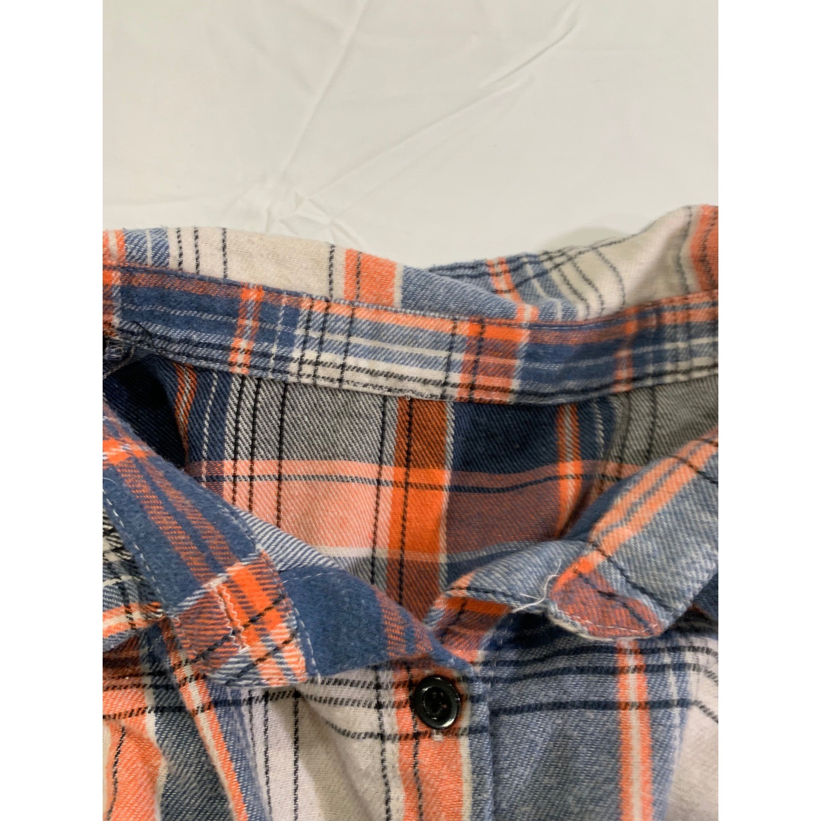 Blush Mark Cropped Patchwork Plaid Flannel Shirt … - image 4