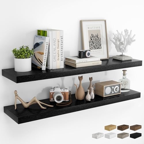  48Inch Floating Shelves for Wall 2 Pack Shelves for 48 Inch