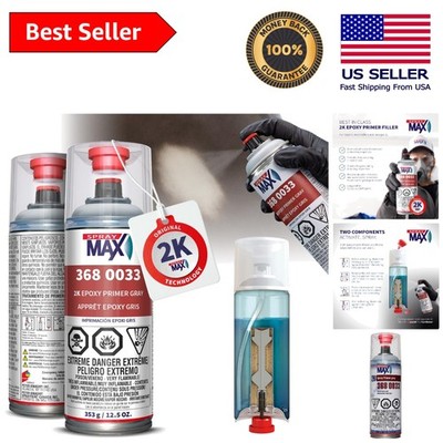 Fast-Drying 2K Epoxy Primer for Metal - 12.5 oz Professional Automotive Spray