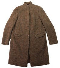 VTG BURBERRY US Women  s 8 M Brown Prorsum Boyer Wool Overcoat Jacket