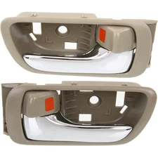 Door Handle Set For 2002-2006 Toyota Camry With Beige Bezel Front or Rear 2Pc