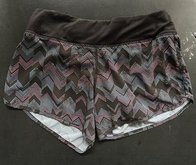 Rabbit Women s Size Extra Small Running Shorts Back Pocket Geometric Black Liner