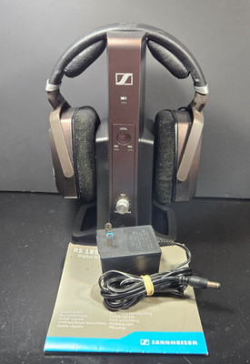 Sennheiser RS 185 Wireless Transmitter Stand / Charger Headphones Tested Working