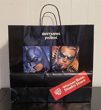 BATMAN & ROBIN 1997 WARNER BROS. Studio Stores bag RARE vintage DC Comics 