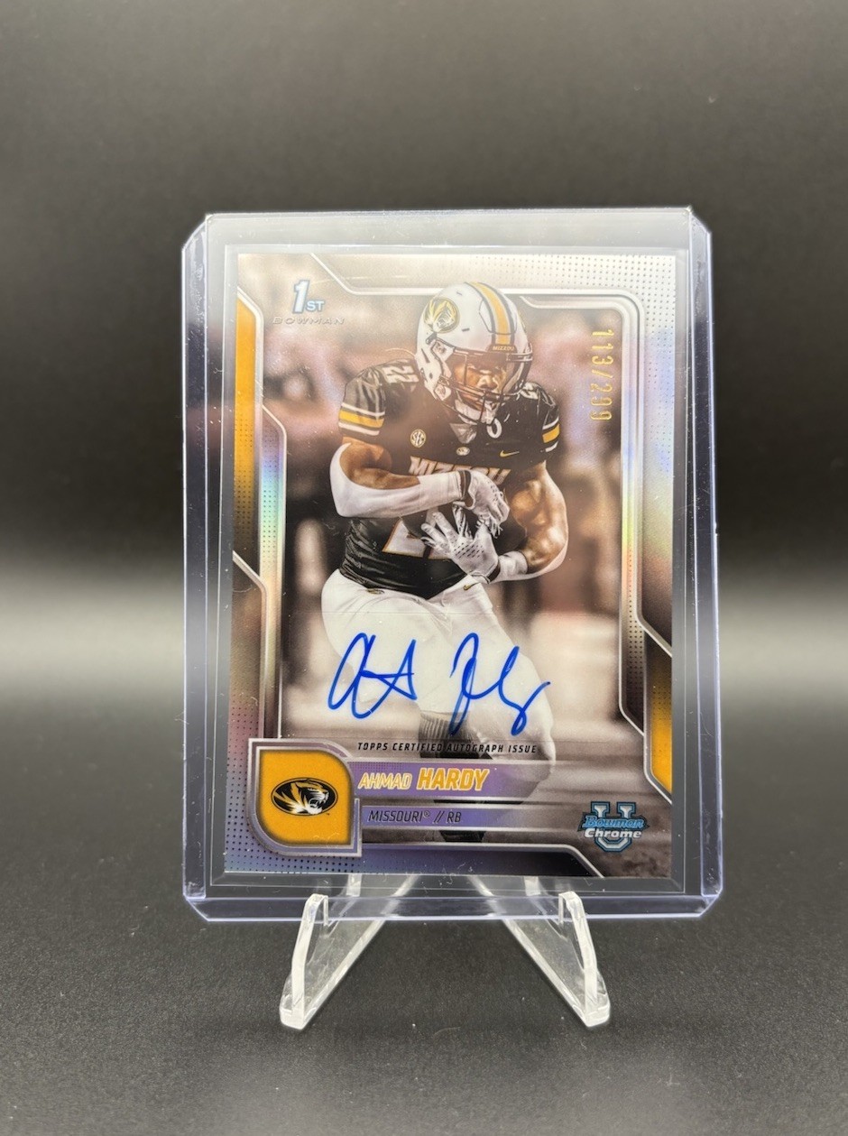 2025 Bowman Chrome U Ahmad Hardy #BCA-AHA 1st Refractor Auto /299 Missouri
