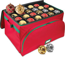 Premium Christmas Ornament Storage Container - Holds up to 72-4  Ornaments Durab
