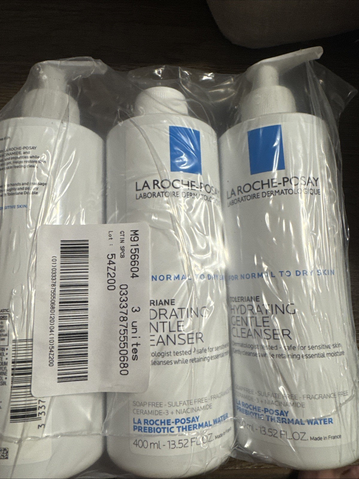 (3) - 13.5 Oz - La Roche-posay Toleriane Hydrating Gentle Face Cleanser Exp 2/28