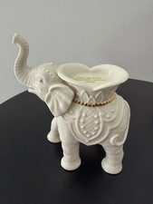 Lenox Elephant Raised Trunk Votive Tealight Candle Holder w/22 K Gold Accents