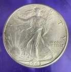 1943 D Walking Liberty Half Dollar Silver US Coin