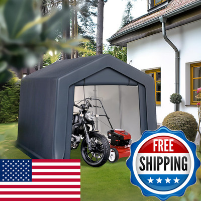 Phi Villa 8X12Ft Storage Shelter Shed Portable Carports Outdoor Garage Canopy