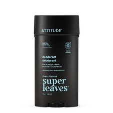 ATTITUDE Aluminum-Free Deodorant Men - Natural, EWG Verified, Eucalyptus, Sage