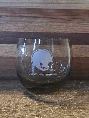 Vintage Cleveland Browns Smokey Whiskey  Glass Set Of 4