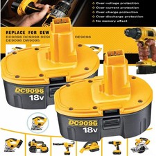 2 PACK 18V Battery For Dewalt 18 VOLT XRP DC9096 DC9098 Ni-MH DC9099 NEW