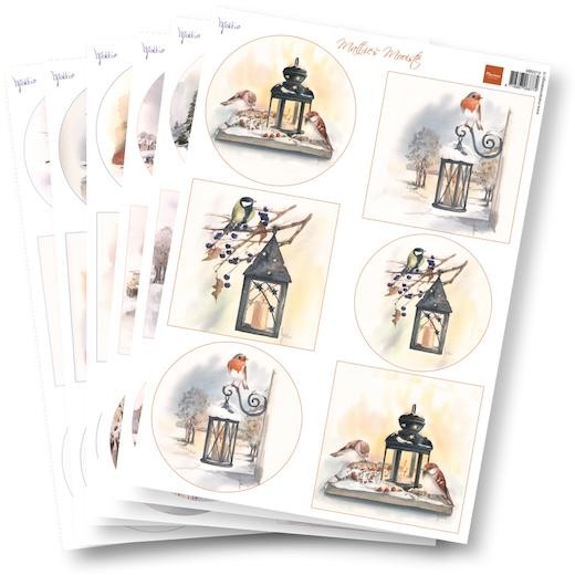 Marianne Design A4 Cardtoppers Sheets 6pcs - Mattie's Winter Assorti PA4200