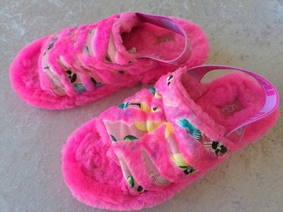 UGG Damen Fluff Yeah Slide Hausschuhe, pink, 36