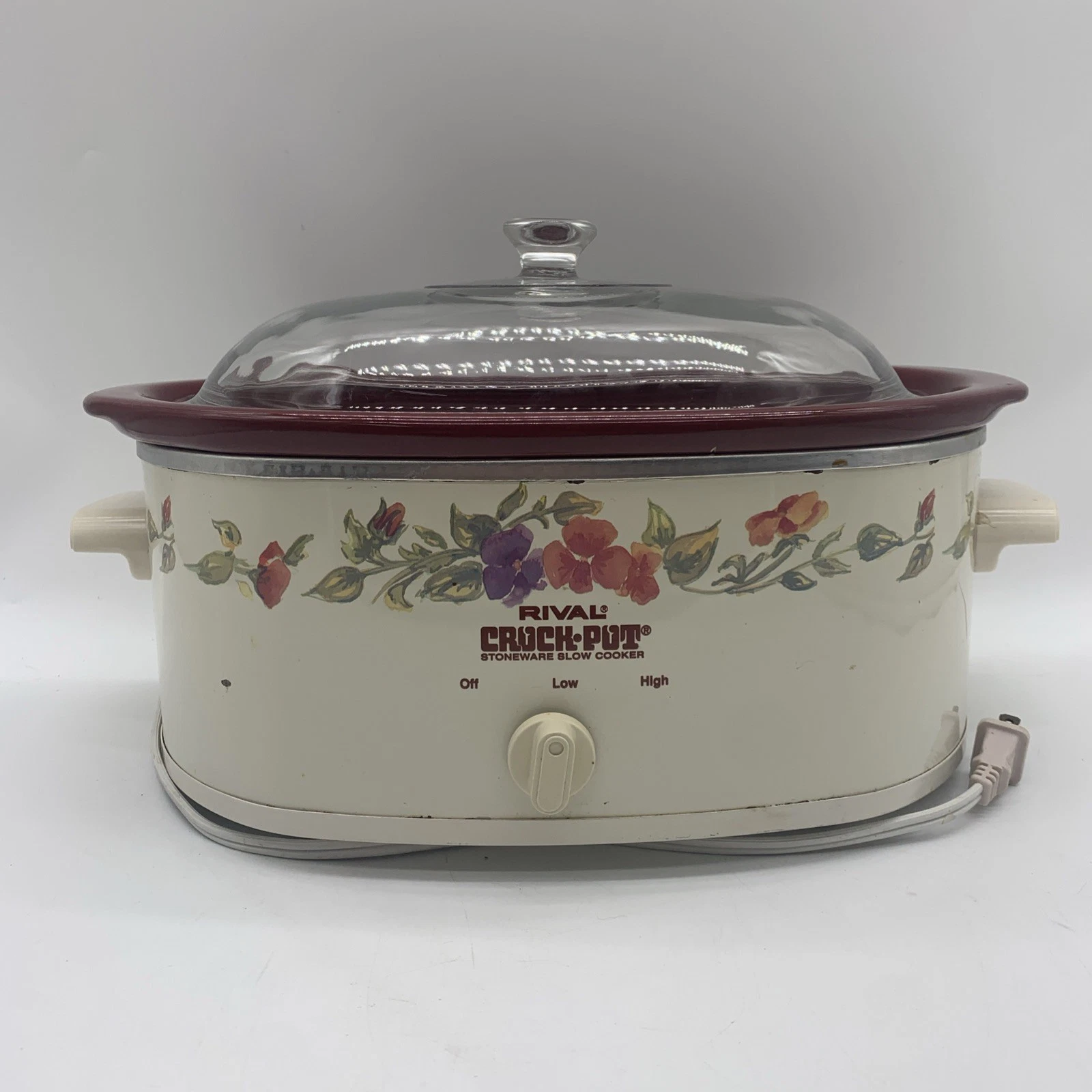 Rival 4.5 Qt Stoneware Oval Crock Pot Slow Cooker #3745 Summer Blush EXC