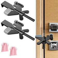 2 Pack Adjustable Portable Door Lock, Hotel Door Locks for Travelers Security...